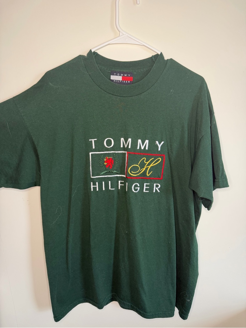 Vintage Tommy Hilfiger Forest Green Short Sleeve Logo Tee